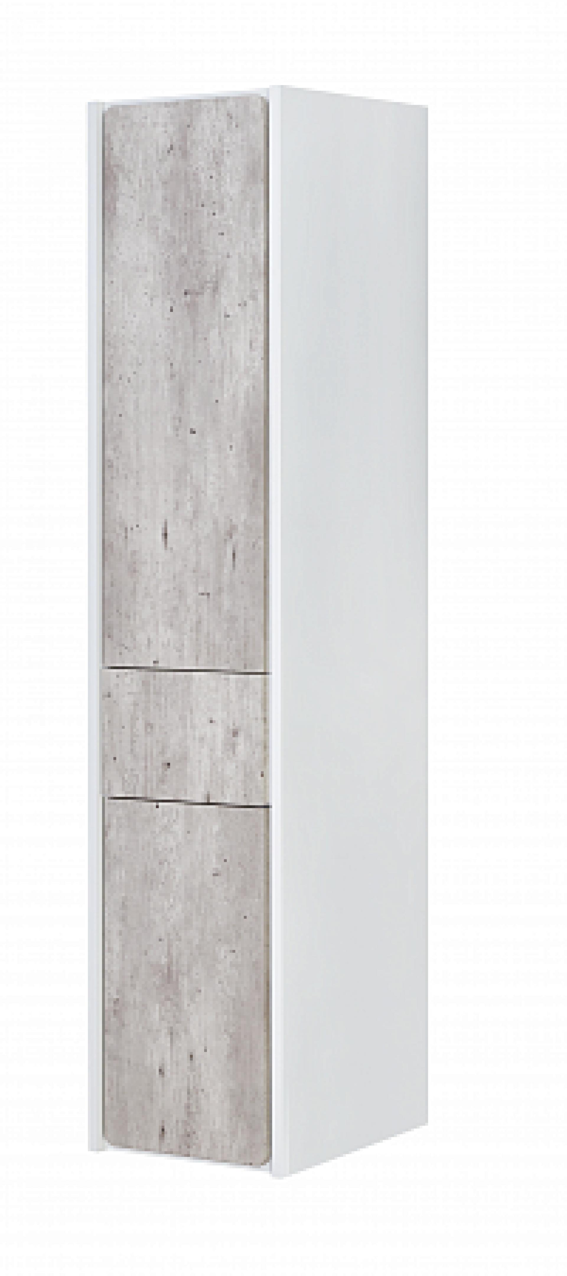 Фото: Комплект мебели 80 см Roca Ronda бетон/белый глянец + шкаф-пенал левый Roca в каталоге
